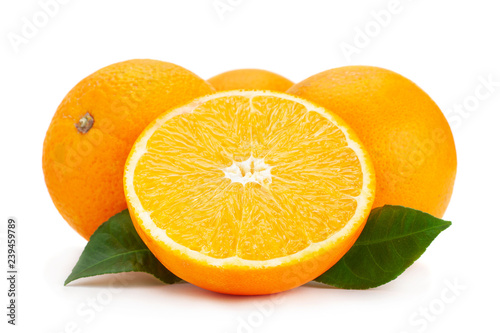 Ctrus fruit orange on white