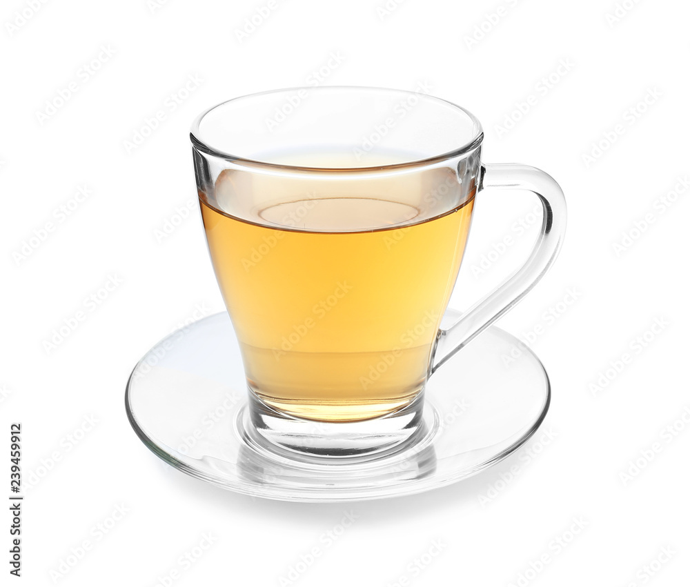 Cup of hot tea on white background Cup of hot tea on white background