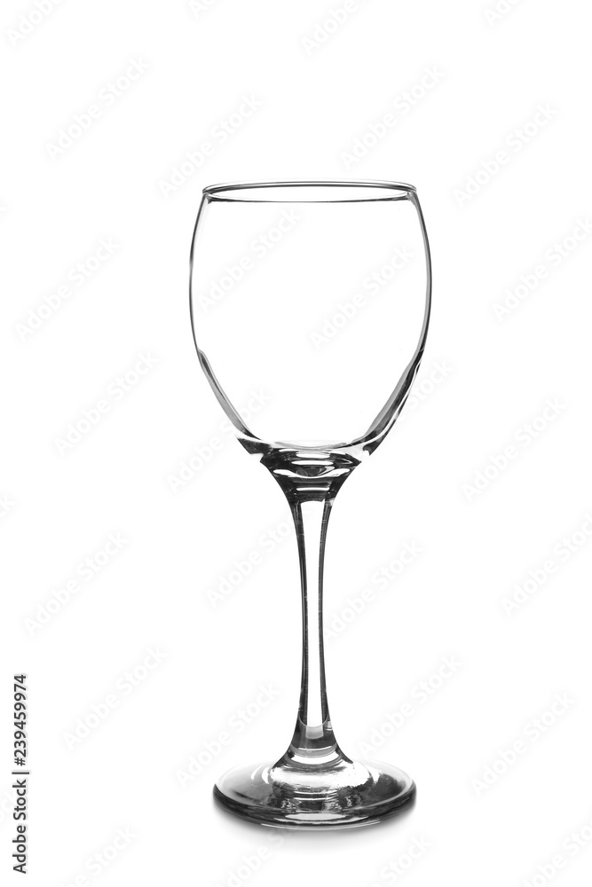 Empty wineglass on white background Empty wineglass on white background