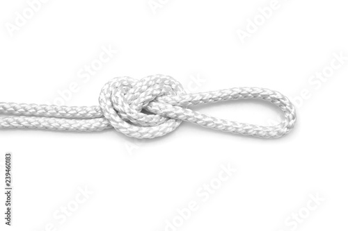 White braided rope knot wit...
