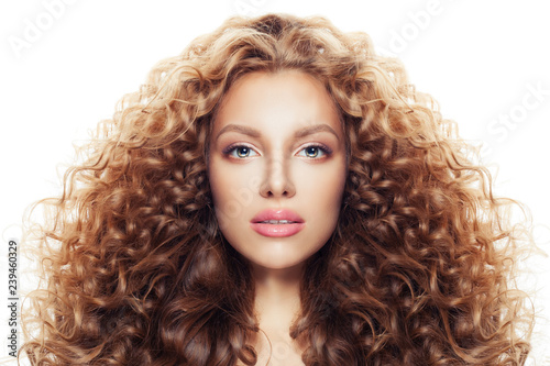 Pretty woman isolated on white background