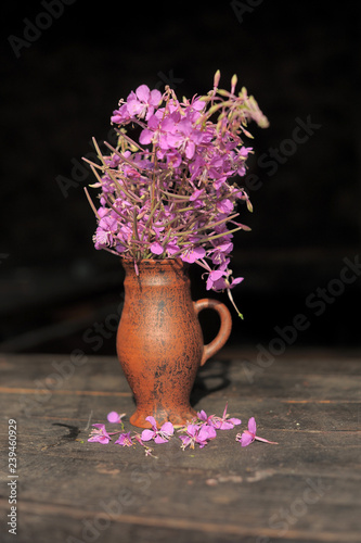 flowers of ivanka in a ceramic jug photo