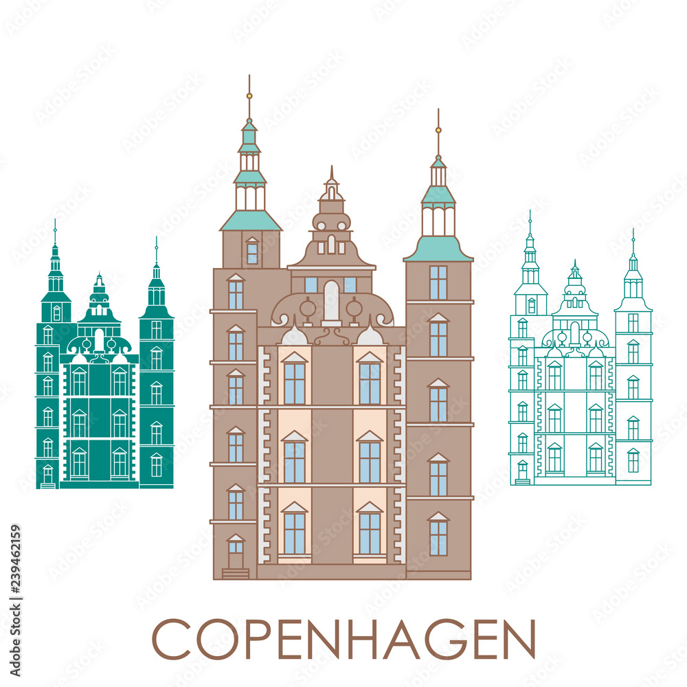 Rosenborg Castle. The symbol of Copenhagen, Denmark