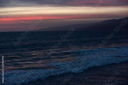 sunset over the sea Santa Monica