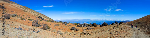tourists go along the trail to the volcano Teide and the eggs of Tenerife © Nataliia Makarovska