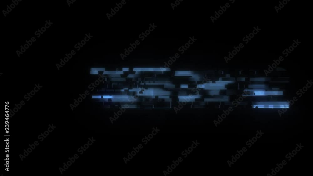 cool glitch WAITING text animation background logo seamless loop New quality universal technology motion dynamic animated background colorful joyful video