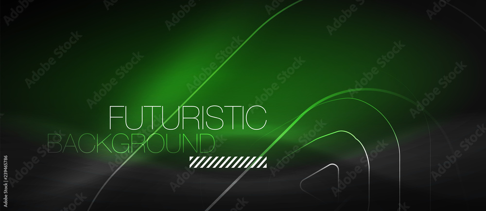 Dark black abstract background with neon colors and lines Dark black abstract background with neon colors and lines