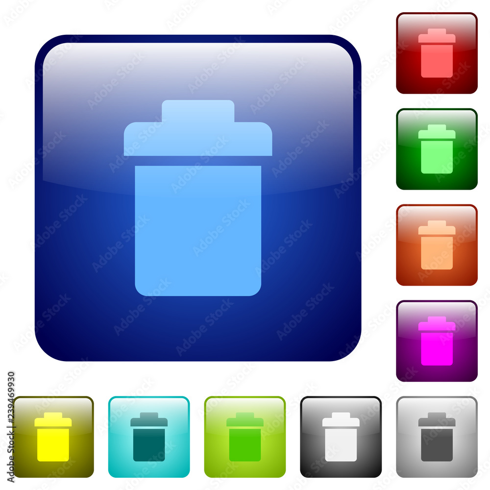 Single trash color square buttons Single trash color square buttons