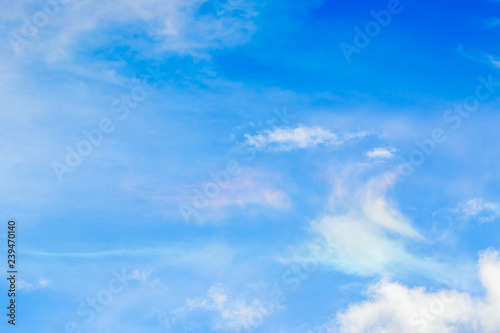  Air clouds colorful abstract in blue sky. © suwatsilp