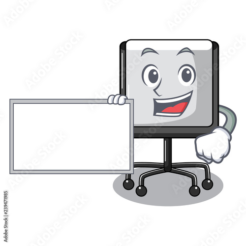 With board prestation board chart blank on carttoon
