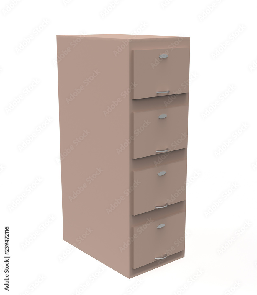 file cabinet on white background. 3d illustration file cabinet on white background. 3d illustration