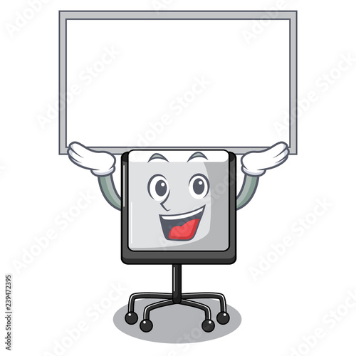 Up board prestation board chart blank on carttoon
