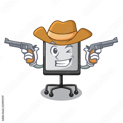 Cowboy prestation board chart blank on carttoon
