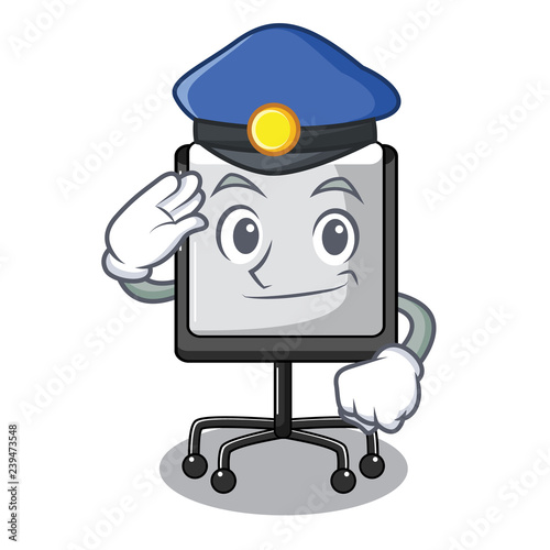 Police prestation board chart blank on carttoon