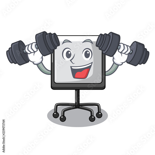 Fitness prestation board chart blank on carttoon