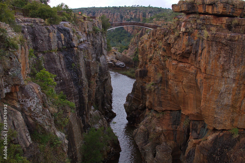 Bourke's Luck Potholes in Blyde River Canyon Nature Reserve in South African Republic in Africa