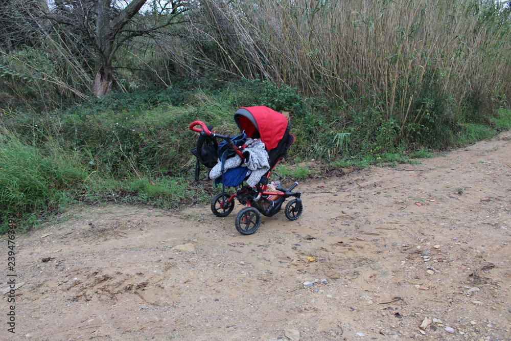 Obraz premium poussette et bébé