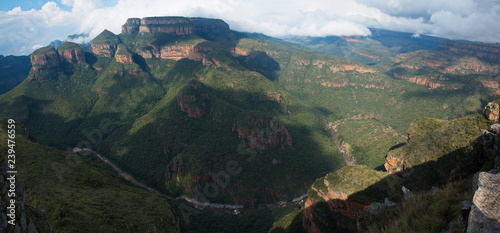 Three rondavels in Blyde River Canyon Nature Reserve in South African Republic in Africa