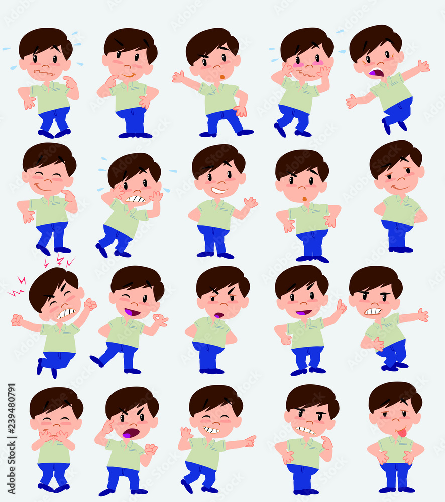 Cartoon character businessman in casual style. Set with different postures, attitudes and poses, doing different activities in isolated vector illustrations. Cartoon character businessman in casual style. Set with different postures, attitudes and poses, doing different activities in isolated vector illustrations.