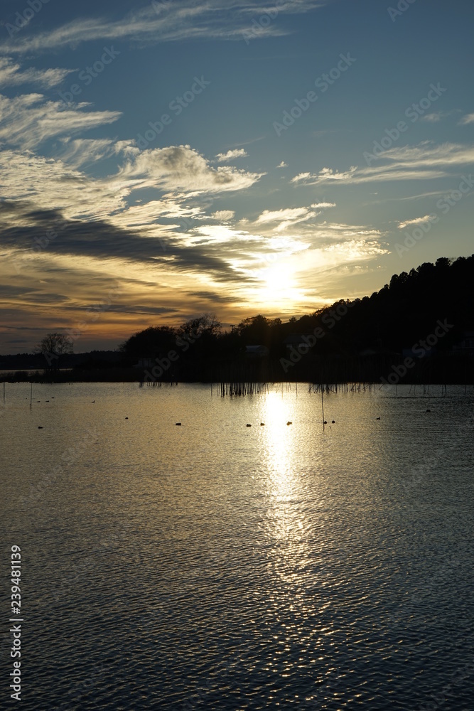 Fototapeta premium 涸沼の夕景
