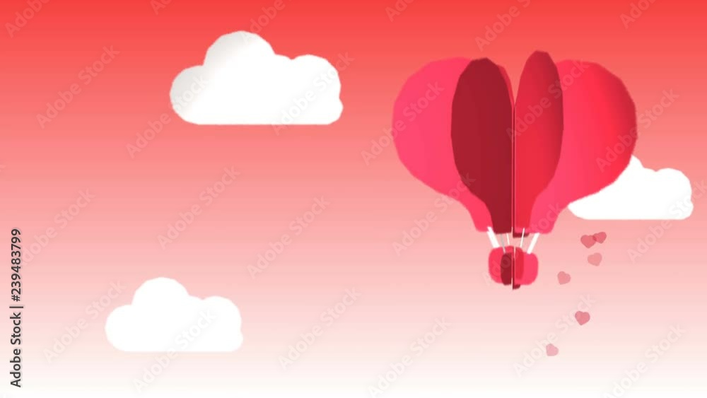 very sweet animation that represents with a heart-shaped balloon the feeling of love and passion, ideal for celebrating Valentine's Day very sweet animation that represents with a heart-shaped balloon the feeling of love and passion, ideal for celebrating Valentine's Day