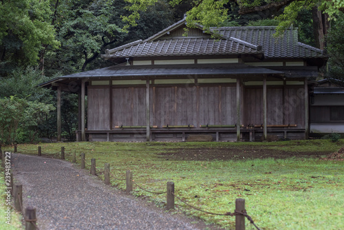 wooden house in Japanese garden