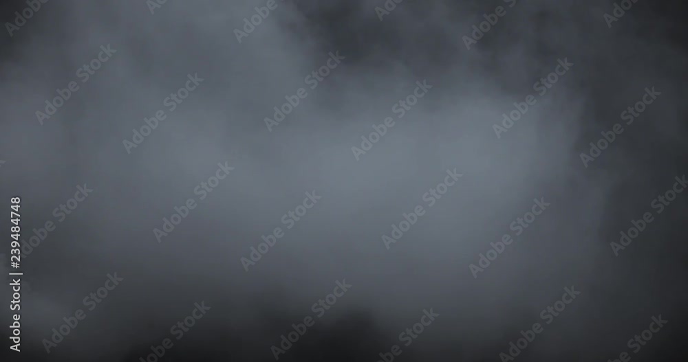 Water mist, steam cloud in slow-motion against black background. Water mist, steam cloud in slow-motion against black background.