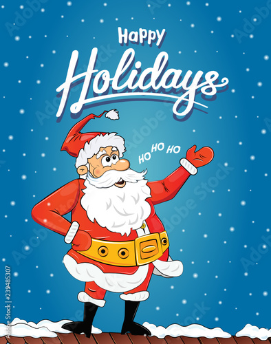 Mery christmas celebration from cute Santa Claus