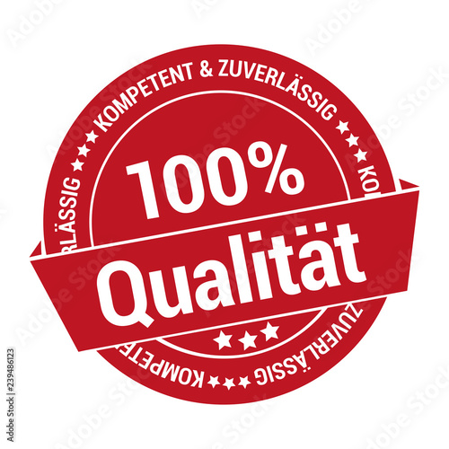Gütesiegel Aufkleber für 100% Qualität