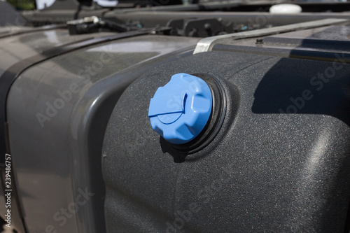 Close up of  fuel tank of truck photo