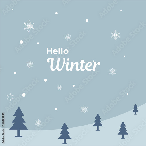 happy winter day, winter day design template