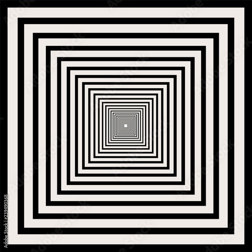 Abstract tunnel shape pattern
