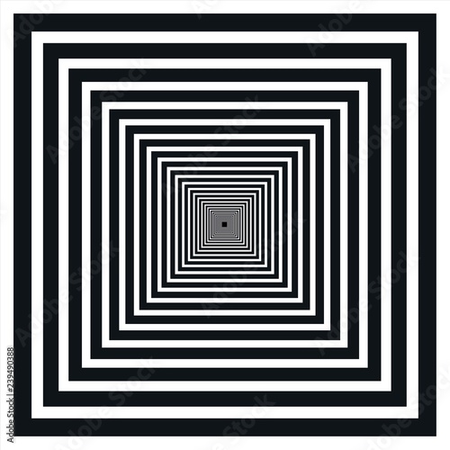 Abstract tunnel shape pattern