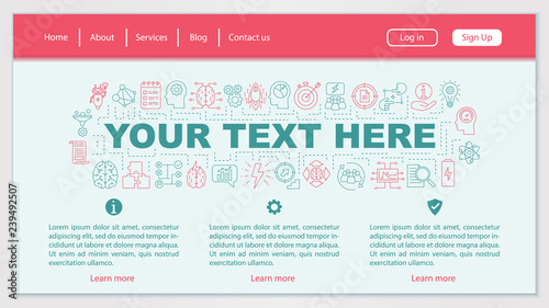 Ideas generation web page design vector template