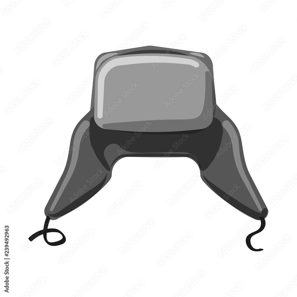 Isolated object of headgear and cap logo. Collection of headgear and accessory stock symbol for web. Isolated object of headgear and cap logo. Collection of headgear and accessory stock symbol for web.