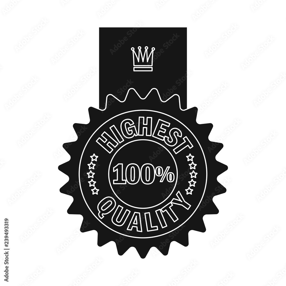 Vector design of emblem and badge sign. Collection of emblem and sticker stock symbol for web.