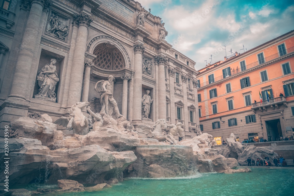 Naklejka premium Fontana di Trevi