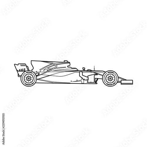 Vector design of car and rally icon. Collection of car and race vector icon for stock.