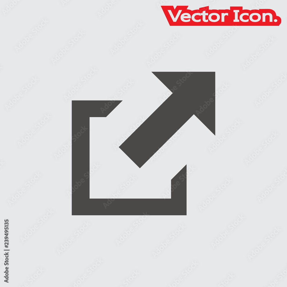 External Link icon isolated sign symbol and flat style for app, web and digital design. Vector illustration. External Link icon isolated sign symbol and flat style for app, web and digital design. Vector illustration.