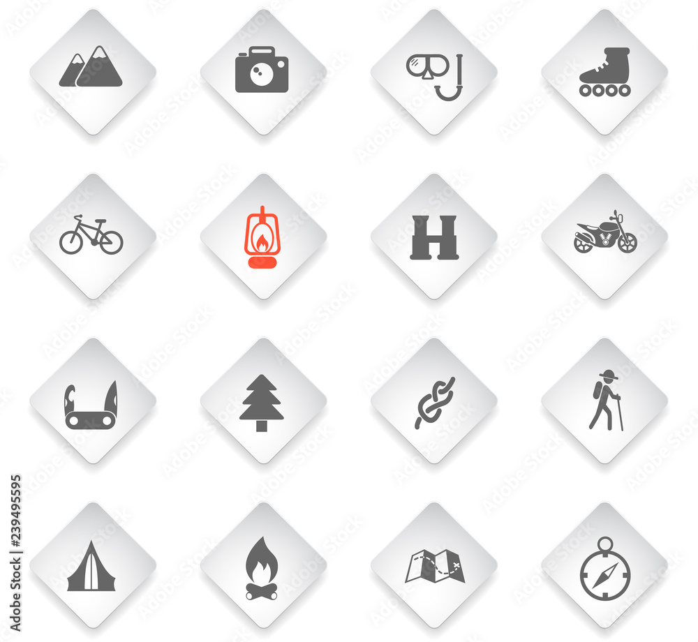 active recreation icon set