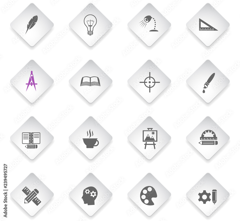 creative process icon set creative process icon set