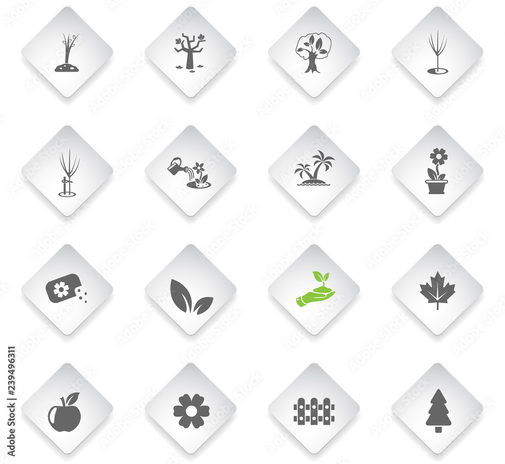 plants tools icon set plants tools icon set