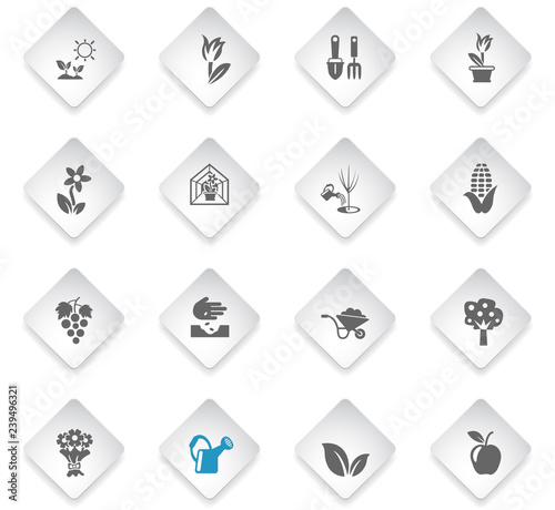 plants tools icon set