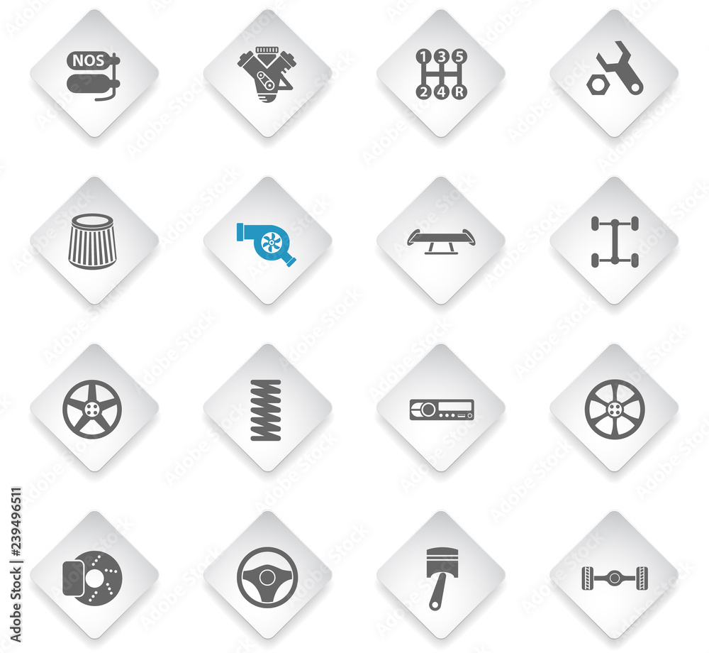 auto tuning icon set auto tuning icon set