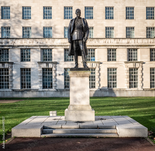Statue to Hugh Montague Trenchard, a British officer instrumental in establishing the UK Royal Air Force (RAF). Ministry of Defence, Whitehall. photo