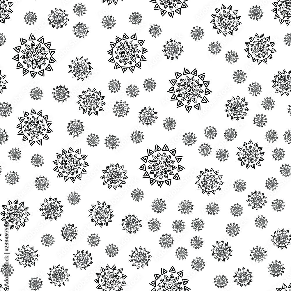 Seamless pattern of the ornaments