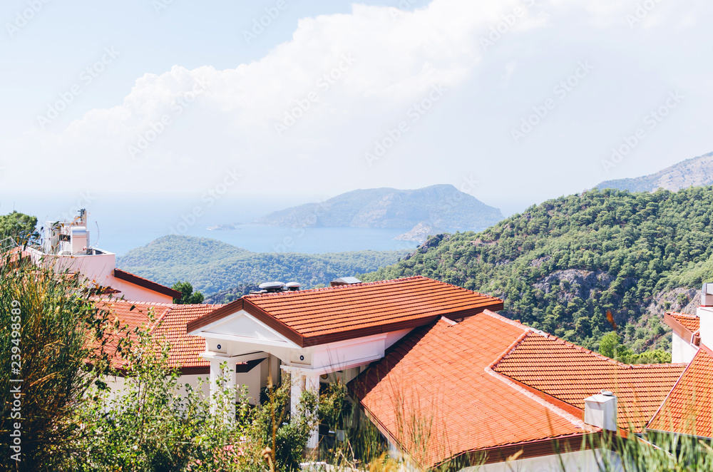 Hotels roof in Oludeniz Turkey