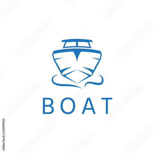 abstract motor boat vector design template