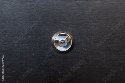 eye door for safety, security form steal concept.