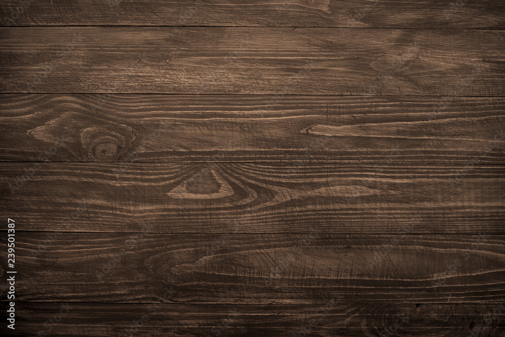 Naklejka premium Wooden background, Dark wooden texture.